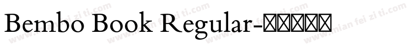 Bembo Book Regular字体转换